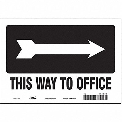CONDOR 473D05 Safety Sign 7 in x 10 in Vinyl