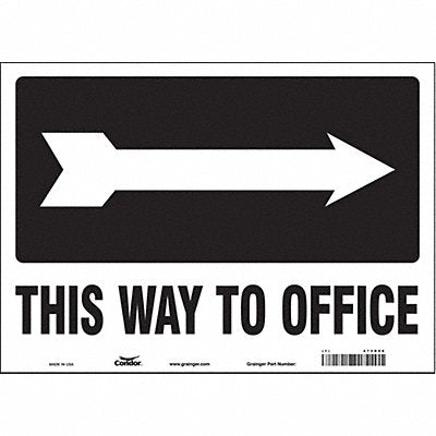 CONDOR 473D06 Safety Sign 10 in x 14 in Vinyl