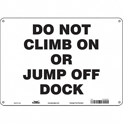 CONDOR 473D20 Safety Sign 10 in x 14 in Polyethylene