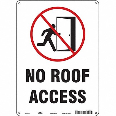 CONDOR 473D25 Safety Sign 14 in x 10 in Aluminum