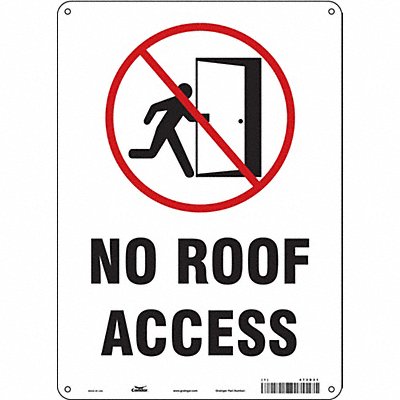 CONDOR 473D31 Safety Sign 14 in x 10 in Polyethylene