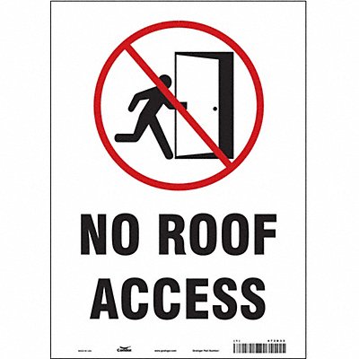 CONDOR 473D33 Safety Sign 14 in x 10 in Vinyl