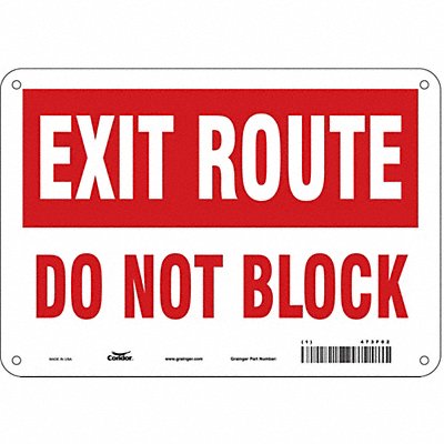 CONDOR 473F02 Safety Sign 7 in x 10 in Polyethylene