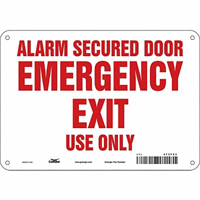 CONDOR 473F23 Safety Sign 7 in x 10 in Polyethylene