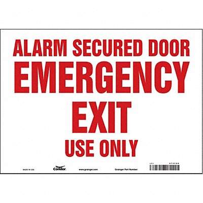 CONDOR 473F26 Safety Sign 10 in x 14 in Vinyl