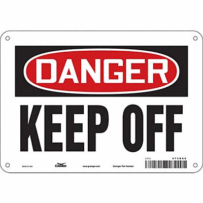 CONDOR 473G06 Safety Sign 7 inx10 in Polyethylene