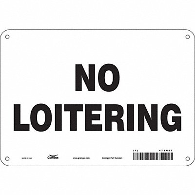 CONDOR 473H07 Safety Sign 7 in x 10 in Polyethylene