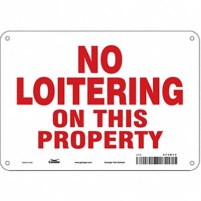 CONDOR 473H13 Safety Sign 7 in x 10 in Polyethylene