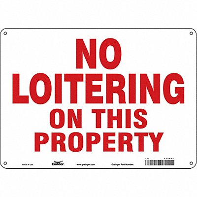 CONDOR 473H14 Safety Sign 10 in x 14 in Polyethylene