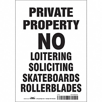 CONDOR 473H24 Safety Sign 10 in x 7 in Vinyl