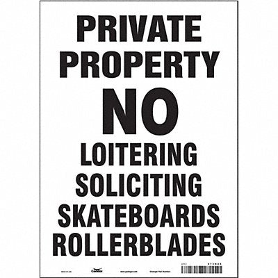 CONDOR 473H25 Safety Sign 14 in x 10 in Vinyl