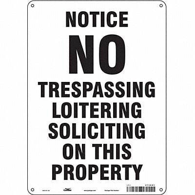CONDOR 473H81 Safety Sign 14 inx10 in Polyethylene