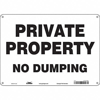CONDOR 473J95 Safety Sign 10 in x 14 in Aluminum