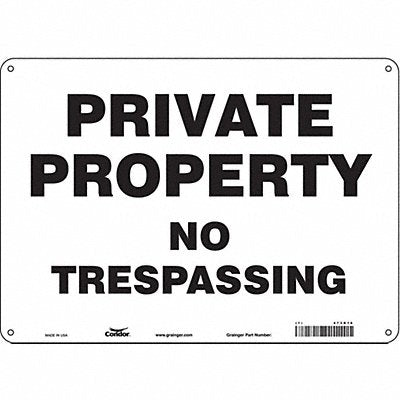 CONDOR 473K16 Safety Sign 10 inx14 in Polyethylene