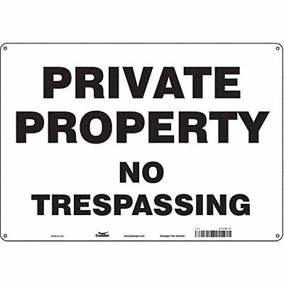CONDOR 473K17 Safety Sign 14 in x 20 in Polyethylene