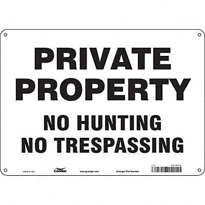 CONDOR 473K24 Safety Sign 10 inx14 in Aluminum