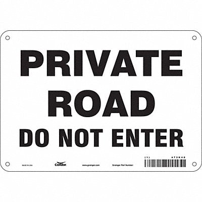 CONDOR 473K40 Safety Sign 7 inx10 in Polyethylene