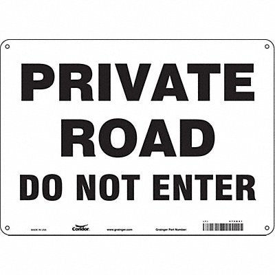 CONDOR 473K41 Safety Sign 10 inx14 in Polyethylene
