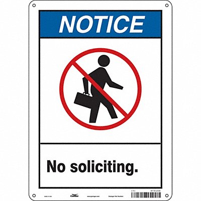 CONDOR 473L04 Safety Sign 14 in x 10 in Polyethylene