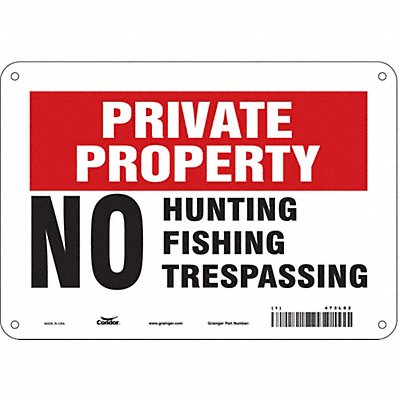 CONDOR 473L82 Safety Sign 7 inx10 in Polyethylene