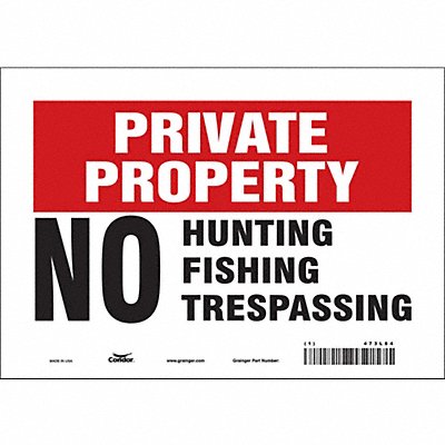 CONDOR 473L84 Safety Sign 7 in x 10 in Vinyl
