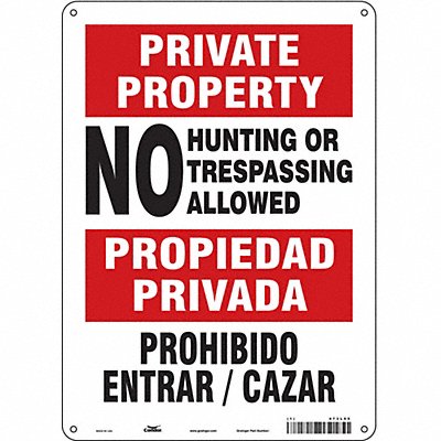 CONDOR 473L95 Safety Sign 14 in x 10 in Polyethylene