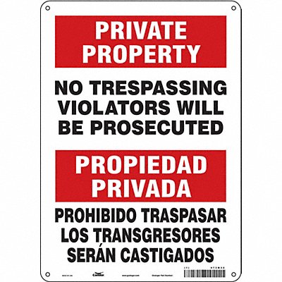 CONDOR 473M32 Safety Sign 14 inx10 in Polyethylene