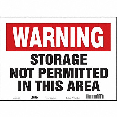 CONDOR 473M64 Safety Sign 10 in x 14 in Vinyl