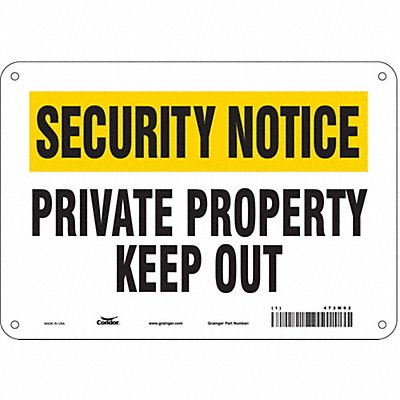 CONDOR 473M92 Safety Sign 7 inx10 in Polyethylene