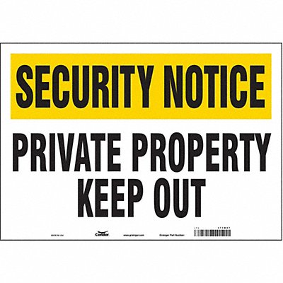 CONDOR 473M97 Safety Sign 14 in x 20 in Vinyl