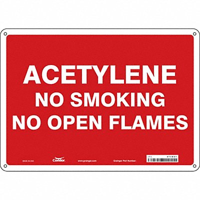 CONDOR 473N61 Safety Sign 10 inx14 in Aluminum