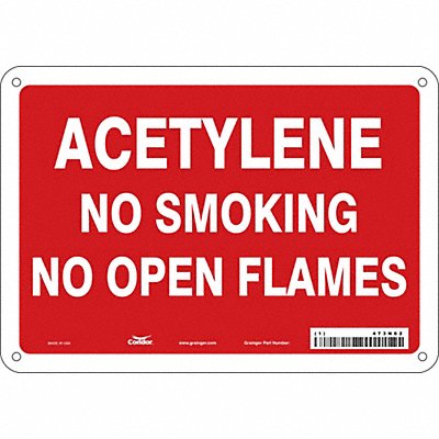 CONDOR 473N62 Safety Sign 7 in x 10 in Polyethylene