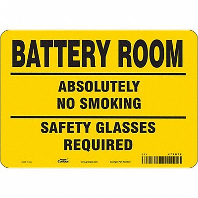 CONDOR 473N70 Safety Sign 7 inx10 in Vinyl