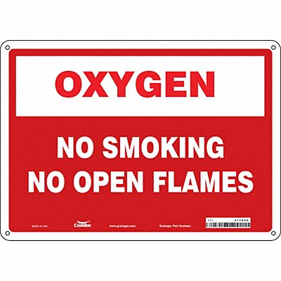 CONDOR 473N89 Safety Sign 10 inx14 in Polyethylene