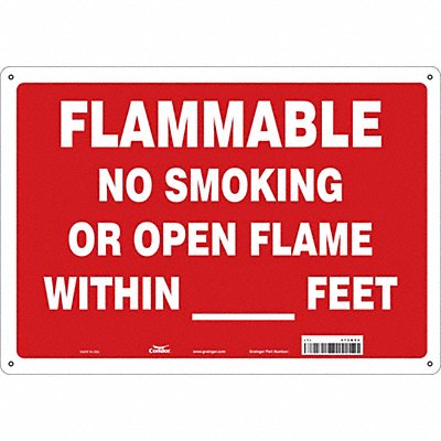 CONDOR 473N94 Safety Sign 14 in x 20 in Aluminum