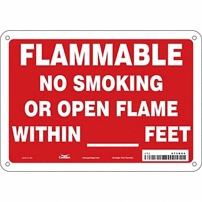 CONDOR 473N96 Safety Sign 7 in x 10 in Polyethylene