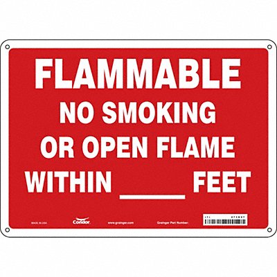 CONDOR 473N97 Safety Sign 10 in x 14 in Polyethylene