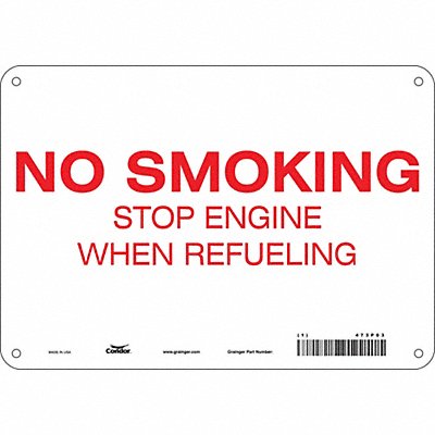 CONDOR 473P03 Safety Sign 7 in x 10 in Aluminum