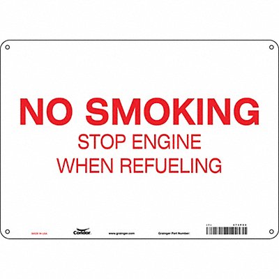 CONDOR 473P04 Safety Sign 10 inx14 in Aluminum