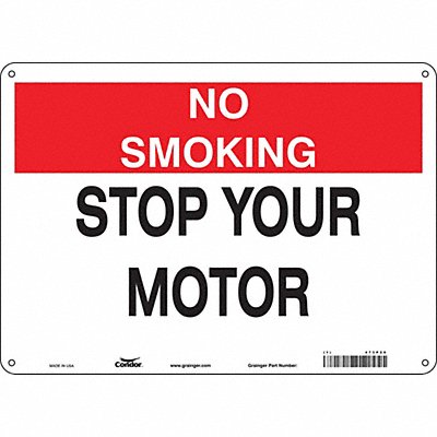 CONDOR 473P20 Safety Sign 10 inx14 in Polyethylene