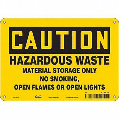 CONDOR 473P32 Safety Sign 7 inx10 in Polyethylene