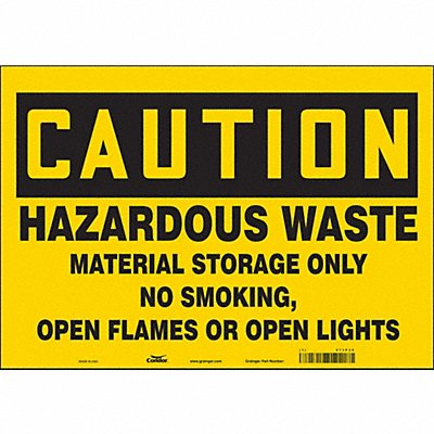 CONDOR 473P39 Safety Sign 14 inx20 in Vinyl