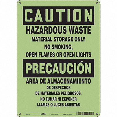 CONDOR 473P49 Safety Sign 14 in x 10 in Polyethylene
