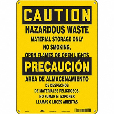CONDOR 473P51 Safety Sign 14 in x 10 in Polyethylene