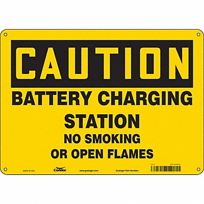 CONDOR 473P58 Safety Sign 10 inx14 in Polyethylene