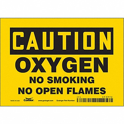 CONDOR 473P74 J8413 Safety Sign 5 inx7 in Vinyl