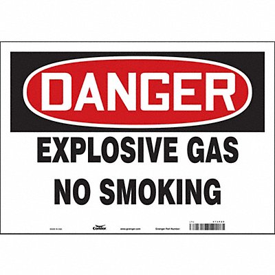 CONDOR 473P99 Safety Sign 14 inx20 in Vinyl