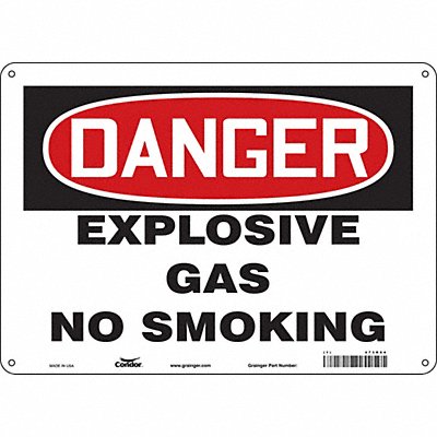 CONDOR 473R04 Safety Sign 10 inx14 in Polyethylene