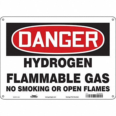CONDOR 473R38 Safety Sign 10 inx14 in Aluminum