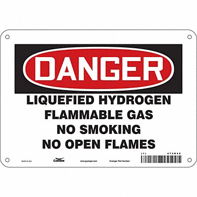CONDOR 473R45 Safety Sign 7 in x 10 in Aluminum